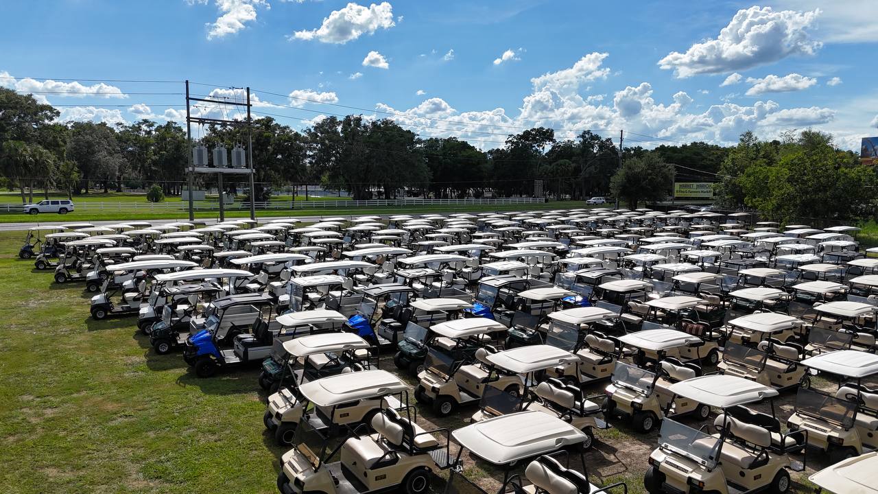 Large Golf Cart Fleet - Aerial View 2